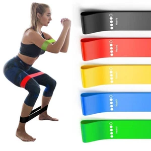 [Set of 5] Resistance Bands Exercise Sports Loop Fitness Home Gym Yoga Latex - Picture 1 of 13