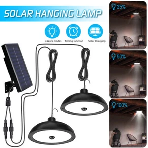 Solar LED Hängelampe Solarbetriebene Pendelleuchte Industrie mit Fernbedienung - Bild 1 von 13