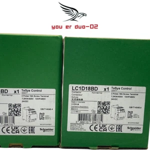 1 PC LC1D18BD New With Box Schneider Contactor LC1-D18BD 18A DC24V LC1D18 BD - Picture 1 of 1