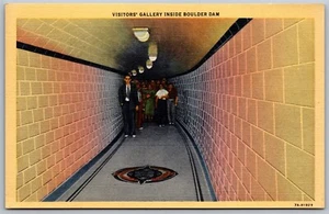 Vtg Boulder City Nevada NV Visitors Gallery Boulder Dam Hoover 1930s Postcard - Picture 1 of 2