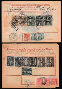 Brazil Money order recipet with revenue and postage stamps (6) - Picture 1 of 6