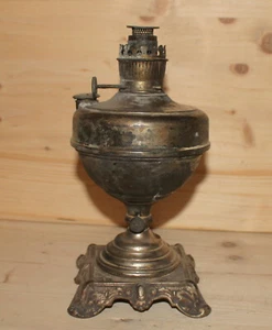 Antique Art Nouveau R. Ditmar Wien Austria ornate floral metal oil lamp - Picture 1 of 12