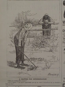 Tending To The Garden African American 1888 Harper’s Weekly - Picture 1 of 2