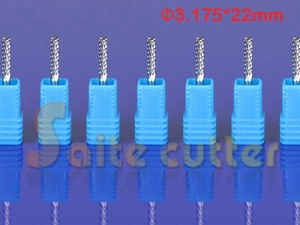 10pcs 3.175*22mm Corn Teeth End Mill PCB HDF Wood Milling Bits CNC Router Tools  - Picture 1 of 1