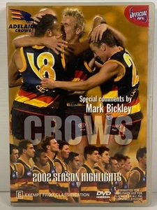 Adelaide Crows: 2002 Season Highlights (DVD, 2002) AFL Region 4 - Picture 1 of 2