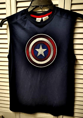 MARVEL CAPTAIN AMERICA BOYS SZ XXL 18 PATRIOTIC T-SHIRT TOP CIVIL WAR - Image 1 of 4