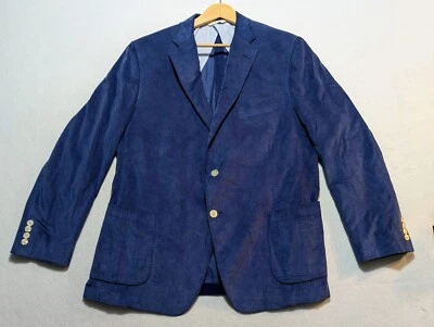 Chaqueta Blazer Abrigo Deportivo Azul Marino Sax Fifth Ave x SamuelSohn Para Hombre 48R CORDUROY Foto 1 de 4