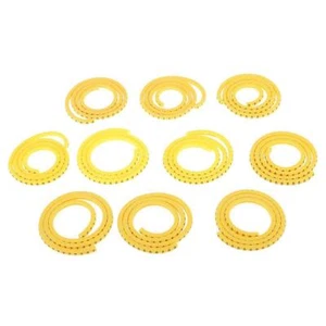 1000 pezzi Etichette per cavi rotondi gialli Marcatori per cavi Numero 0~9 - Zdjęcie 1 z 42