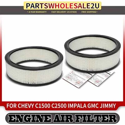 2x Engine Air Filter for Chevy C1500 C2500 Caprice GMC Jimmy Caballero BUICK - Image 1 of 4