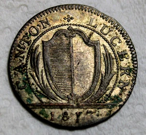 SWITZERLAND 1817 Swiss Canton Lucern 10 Rappen 249-254 - Picture 1 of 4