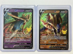 Zacian V & Zamazenta V Pokemon TCG 25th Anniversary 018/025 016/025 Celebrations - Picture 1 of 2