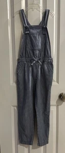 Osh Kosh B’Gosh Railroad Striped Overalls Girls Size 7 Lightweight - Picture 1 of 11