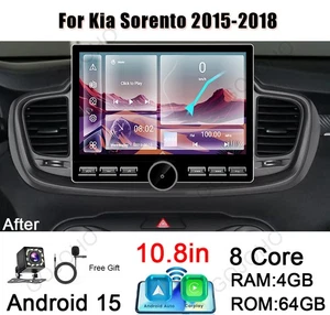 Apple Carplay 64GB For Kia Sorento 2015-2018 Android 15 Car Radio WIFI BT Stereo - Picture 1 of 17