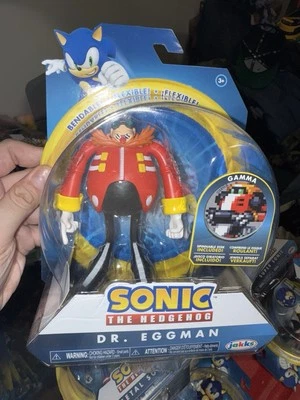 Figura Flexible Dr Eggman Robotnik 4" Bendy con Disco Girable Gamma Jakks Juguetes Foto 1 de 4