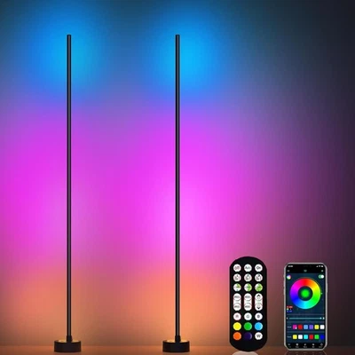 2-Pack Corner Floor Lamp,Lamps for Living Room with Smart App and Remote Control - Image 1 of 4