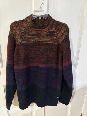 Suéter Scotch & Soda Para Hombres Talla M Cuello Alto Gradiente Mezcla Lana Foto 1 de 4