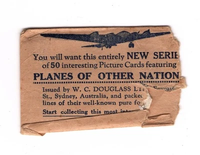 WC Douglass Australia c1940 Planes of Other Nations Envelope/Wrapper - Image 1 of 2