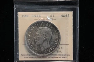 1946 Canada. ($1) One Dollar. ICCS Graded MS-63 - Picture 1 of 3