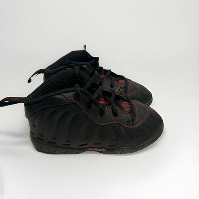 Nike Little Posite One Black University Red DV3775-001 Size 7C! - Image 1 of 4