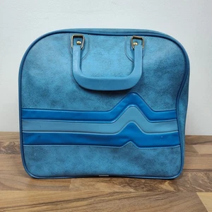 Vintage Don Carter KR Industries Vinyl Bowling Ball Bag Blue Metal Ball Rack - Picture 1 of 8