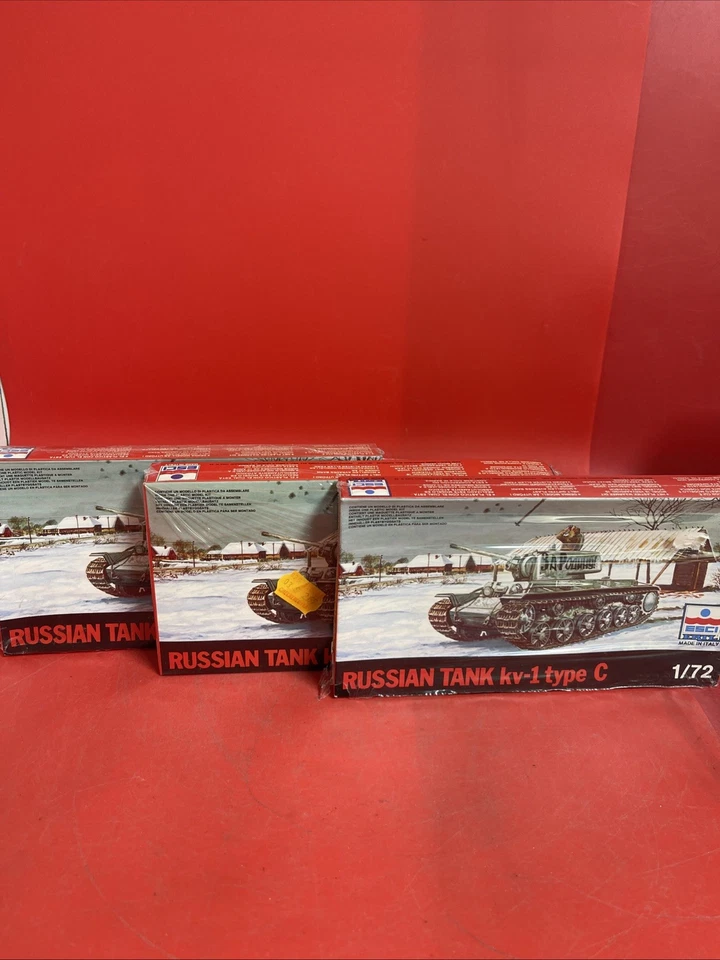 Esci #8037 Segunda Guerra Mundial Tanque Ruso kv-1 Tipo C Escala 1/72 Plástico Modelo Kit Lote 3 Foto 1 de 4