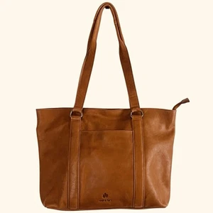 Oak & Tan Leather Handbag Purse Women Shoulder Bag - Picture 1 of 7