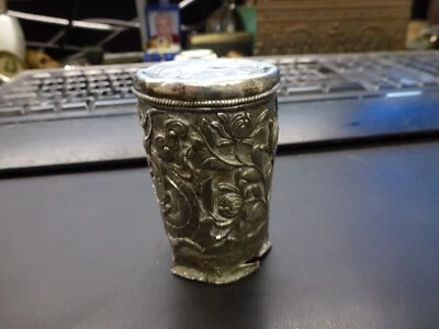 pommeau de canne fin XIXème ,en argent indochinois au dragon,H 6cm,Poids 23,40 g - Photo 1/4