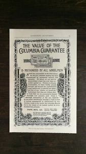 Bicicleta Columbia De Colección 1899 Pope MFG Co Página Completa Anuncio Original - 721 - Imagen 1 de 1