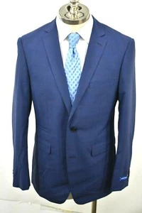 Vince Camuto Herren blau kariert Wollmischung Anzug Jacke vorne Knopfverschluss 40R - Bild 1 von 5