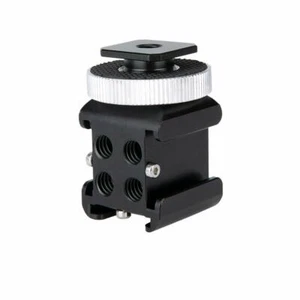 NICEYRIG 3-sided Cold Shoe Mount Adapter with 1/4" Threaded for DSLR Camera Cage - Picture 1 of 9