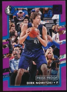 2017-2018 Dirk Nowitzki Donruss Press Proof Purple 049/199 #34 Dallas Mavericks - Picture 1 of 2