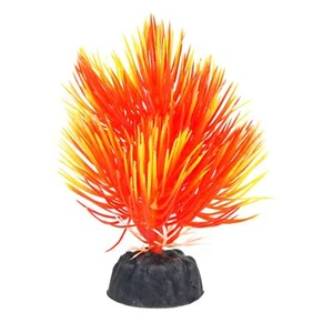 Foregrounder Orange Fan Brush Aquarium Decor - Underwater Artificial Plant fo... - Picture 1 of 6