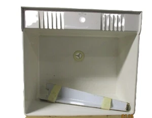 White Utility Sink Laundry Tub For Washing Room, Basement,Garage Wash Station - Picture 1 of 13