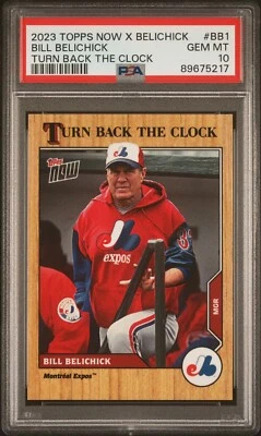 2023 Topps Now Turn Back the Clock #BB1 Bill Belichick PSA 10 GEM MINT - Image 1 of 4