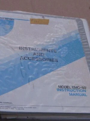  Electro-Metrics Instruemts and Accessories  Model EMC-50  Instruction Manual - Image 1 of 2
