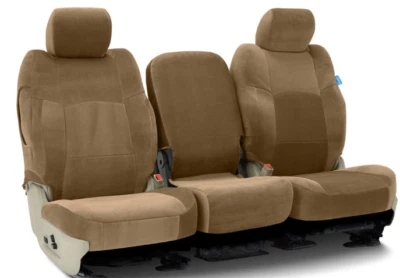 Coverking Front Row Velour Seat Covers fits 2019-2024 Subaru Ascent, Beige - Image 1 of 4