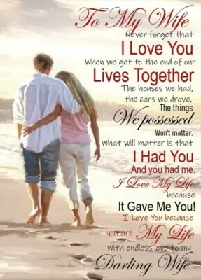 PICKTURE-THIS Especially For My Darling Wife on her Birthday A5 Card for Her Wife Female