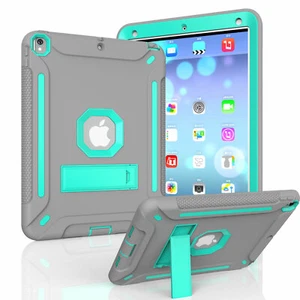 Shockproof Rubber Heavy Duty Case Stand Cover For iPad 9th/8th/7th/6th/5th/Air 2 - Picture 1 of 57