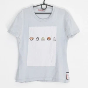 Vintage Womens PRADA T-Shirt C100 Light Blue Size S - Picture 1 of 9