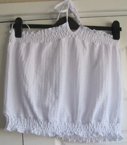 NEW White Crinkle Halter or Strapless Top, size 12 - Picture 1 of 1