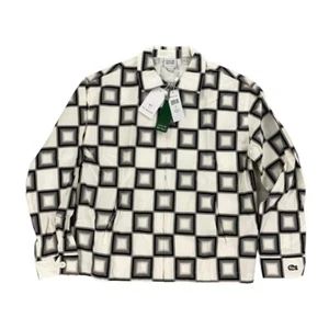 NEW Lacoste x Ricky Regal Checkerboard Square Print Full Zip Mens Jacket Size M - Picture 1 of 11