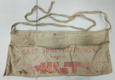 Delantal de lino antiguo vintage de ferretería: cierres seguros con Hilti  Foto 1 de 4