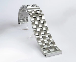 24mm BANDA DE ACERO INOXIDABLE PULIDO SÓLIDO, PULSERA Aragón capricho piloto automático - Imagen 1 de 8