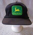 John Deere Ball Cap, Vintage Snap Back, Embroidered Logo On Black Cap