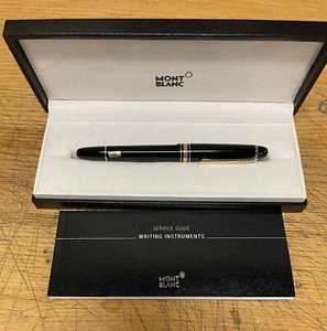 MONTBLANC Meisterstuck 145 Classic 14k Medium Nib Gold-Coated Fountain Pen - Picture 1 of 6
