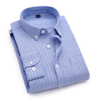 Mens Dress Shirts Long Sleeves Formal Business Oxford Cotton Pocket Casual Shirt
