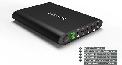 Krisdonia 50000mAh Universal Portable Laptop Power Bank - Black or Silver - Image 1 of 2