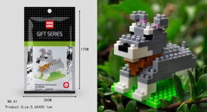 A1 Schnauzer 1 Pack Animal Building Blocks - 83pcs Bricks Wild Life Model Kit - Picture 1 of 24