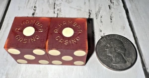 Lot of 2 Vintage ALHAMBRA CASINO Dice - Hard To Find! Unnumbered - Picture 1 of 6