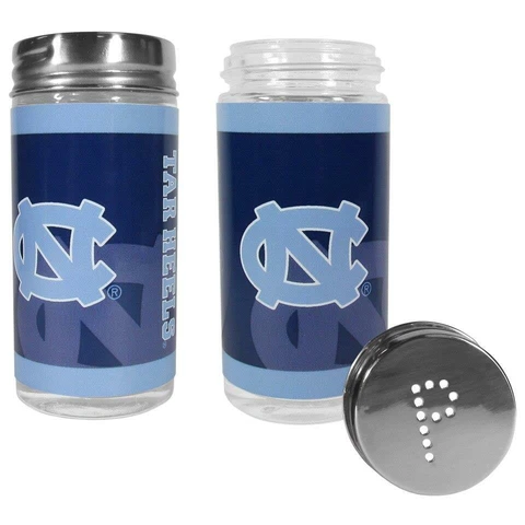 North Carolina Tar Heels Glass Salt and Pepper Shakers [NEW] Tailgate Kitchen Cover